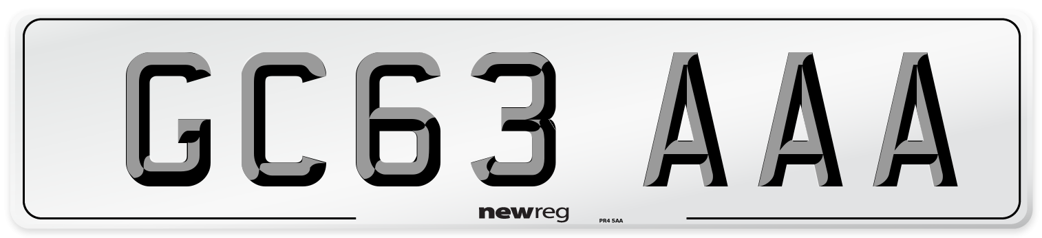 GC63 AAA Number Plate from New Reg